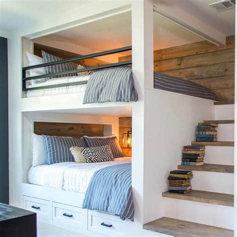 bunk beds built in stairs